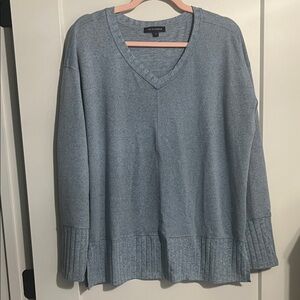 Tint & Shadow Blue V-Neck Sweater